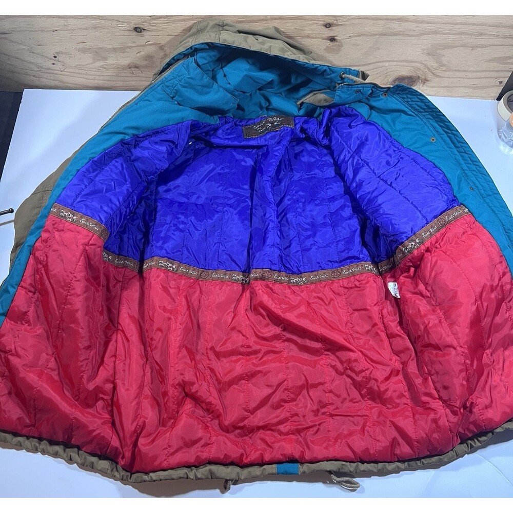 Vintage 80s/90s East West Colorblock Hooded Ski Parka Jacket Men's Large - Picture 8 of 13